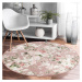 Svetloružový prateľný okrúhly koberec vhodný pre robotické vysávače ø 80 cm Comfort – Mila Home