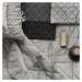 Sivá čalúnená dvojlôžková posteľ s roštom 180x200 cm Sleepy Luna – Miuform