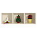 Sada 3 vianočných samolepiek s 3D efektom Ambiance Candles and Christmas Tree