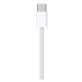 Kábel Apple Woven MQKJ32M/A, USB-C na USB-C 1m, biely (Bulk)