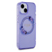 Guess PC/TPU Flowers Ring Glossy Logo MagSafe Zadný Kryt pre iPhone 15 Purple