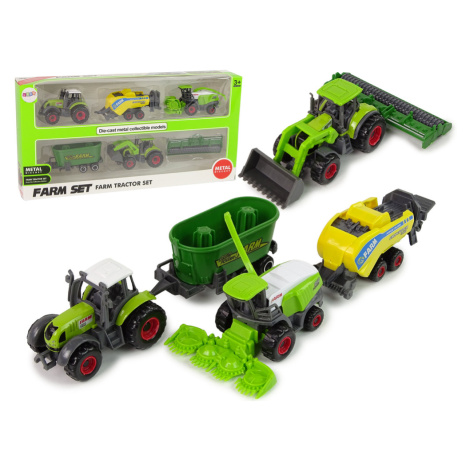 mamido Set 6 poľnohospodárskych vozidiel traktor kombinovať kovové prvky