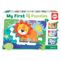 Puzzle pre najmenších My Jungle Animals Progressive Educa zvieratká v džungli 5-6-7-8 dielov od 