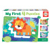 Puzzle pre najmenších My Jungle Animals Progressive Educa zvieratká v džungli 5-6-7-8 dielov od 