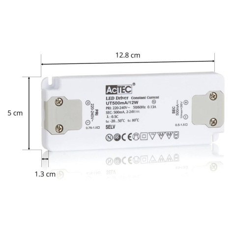 AcTEC Slim LED budič CC 500mA, 12W