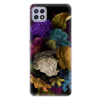 Odolné silikónové puzdro iSaprio - Dark Flowers - Samsung Galaxy A22 5G
