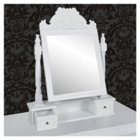 Toaletný stolík so zrkadlom biela Dekorhome,Toaletný stolík so zrkadlom biela Dekorhome