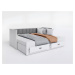 GL Detská rozkladacia posteľ Hermes 80x200 s matracmi - sivá