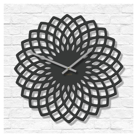 Drevené hodiny na stenu do kuchyne - Floris, Antracitovo-šedá