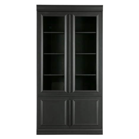 Čierna vitrína z borovicového dreva 110x215 cm Organize – BePureHome