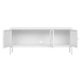 Biely kovový TV stolík 130x55 cm Brisbane – House Nordic