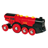 Brio mohutná červená lokomotíva so svetlami - Elektrická