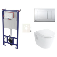 Cenovo zvýhodnený závesný WC set SAT do ľahkých stien / predstenová montáž + WC VitrA Integra SI