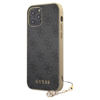 Guess 4G Charms Kryt pre iPhone 12 / 12 Pro, Sivý