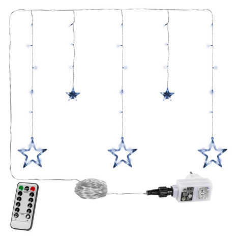 VOLTRONIC 67310 Vianočný záves - 5 hviezd, 61 LED, studeno biely + ovládač VOLTRONIC®