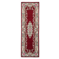 Červený vlnený koberec Flair Rugs Aubusson, 67 x 210 cm