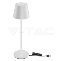 2W LED stolová lampa (4400mA batéria) IP54 biela 3000K VT-7522 (V-TAC)