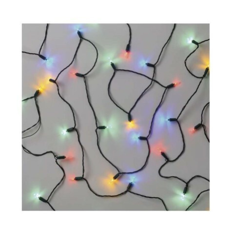 LED vianočná reťaz – tradičná, 22,35 m, vonkajšia aj vnútorná, multicolor EMOS