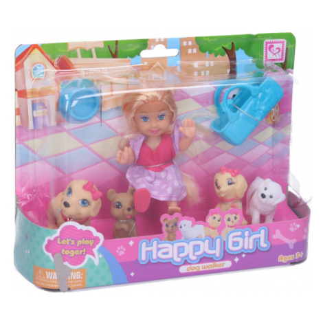 Bábika s psíkmi 11 cm Wiky