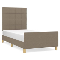 vidaXL Rám postele bez matraca Taupe 80x200cm Látka