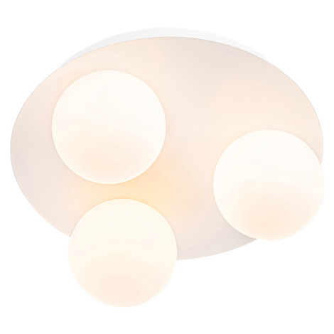 Moderné kúpeľňové stropné svietidlo biele 3-svetlo - Cederic QAZQA