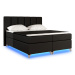 NABBI Barino 180 čalúnená manželská posteľ s úložným priestorom čierna (Soft 11)