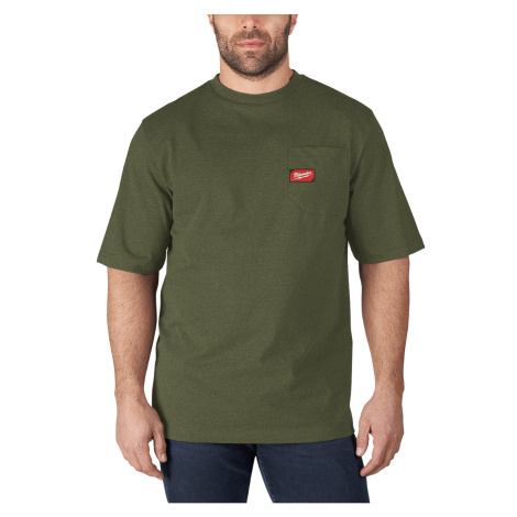 MILWAUKEE Heavy-Duty Pracovné tričko, krátky rukáv "XL"- zelená WTSSGRN