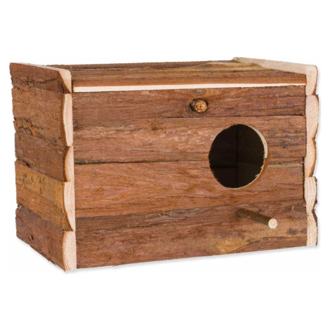 Budka Trixie hnízdo dřevěná s kůrou 30x20x20cm/o 7,8cm
