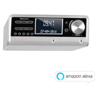 Auna Intelligence DAB+, kuchynské rádio, hlasové ovládanie Alexa, Spotify, bluetooth, strieborné