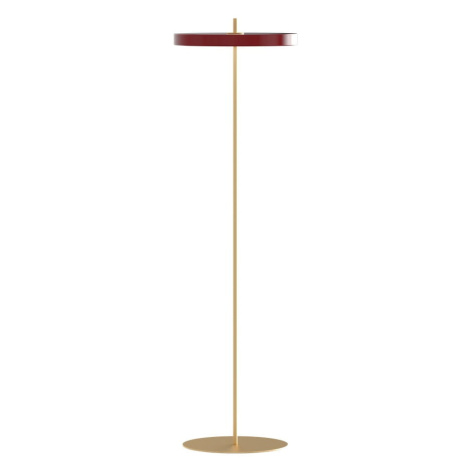Červená LED stojacia lampa so stmievačom s kovovým tienidlom (výška  151 cm) Asteria Floor – UMA UMAGE
