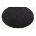 Kusový koberec Eton černý 78 kruh - 160x160 (průměr) kruh cm Vopi koberce