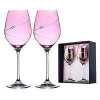 Diamante Silhouette Pink poháre na víno 360 ml 2 ks
