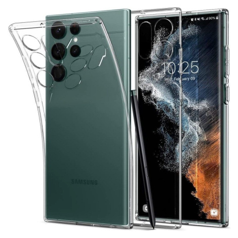 Samsung Galaxy S22 Ultra 5G SM-S908, silikónové puzdro, Spigen Liquid Crystal, priehľadné