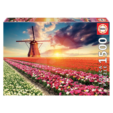 Puzzle Tulips Landscape Educa 1500 dielov a Fix lepidlo od 11 rokov