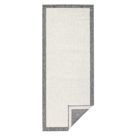 Sivo-krémový vonkajší koberec NORTHRUGS Panama, 80 x 350 cm