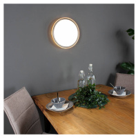 Stropné svietidlo Solstar LED s dekorom dreva Ø 30,7 cm