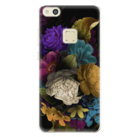 Odolné silikónové puzdro iSaprio - Dark Flowers - Huawei P10 Lite