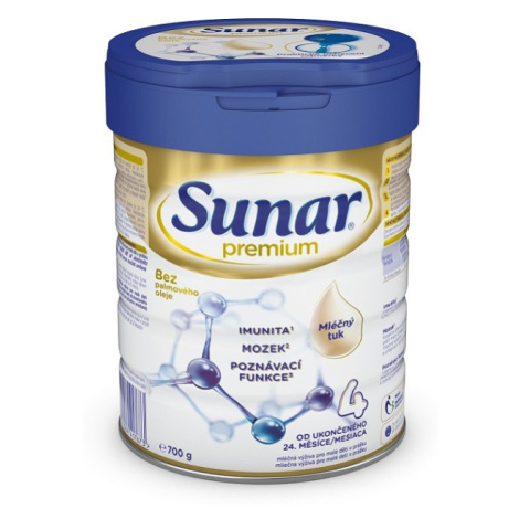 SUNAR Premium 4 Pokračovacie mlieko od ukončeného 24. mesiaca 700 g