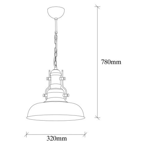 Závesné svietidlo Berceste 200-S Ø32cm čierna/zlatá Opviq lights