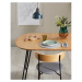 Rozkladací jedálenský stôl v dekore duba v prírodnej farbe 90x140 cm Novac – Kave Home