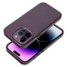 Leather Mag Cover for IPHONE 15 PRO dark violet