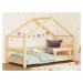 Benlemi Detská posteľ domček LUCKY so zábranou Zvoľte farbu: Biela, Zvoľte rozmer: 80x200 cm, Zv