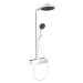 Hansgrohe Rainfinity, Showerpipe 250 1jet EcoSmart s termostatom ShowerTablet 350, biela matná, 