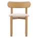 Jedálenská stolička z dubového dreva v krémovo-prírodnej farbe v súprave 2 ks Nebai – Kave Home