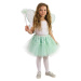Detský kostým tutu sukne zelená kvetinová víla s paličkou a krídlami e-obal