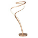 LED stolová lampa s kovovým tienidlom v zlatej farbe (výška 56 cm) Nala – Trio Select