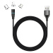 Colorway Nabíjací Kábel 3v1 Lightning+MicroUSB+USB-C/ Magnetic/ 2.4A/ Nylon/ Quick Charge 3.0/ 1