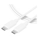 Kábel Tactical Smooth Thread USB-C/USB-C 1 m biely