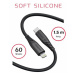 SWISSTEN DÁTOVÝ KÁBEL SOFT SILICONE USB-C / USB-C 1,5 M 60W ČIERNY