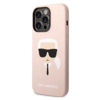 Silikónové puzdro Karl Lagerfeld na Apple iPhone 14 Pro Max KLHMP14XSLKHLP Liquid Silicone Karl 